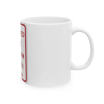 PBOT Road sign P4490R (Oregon) (Road Sign) White Coffee Mug - Go Mug Yourself