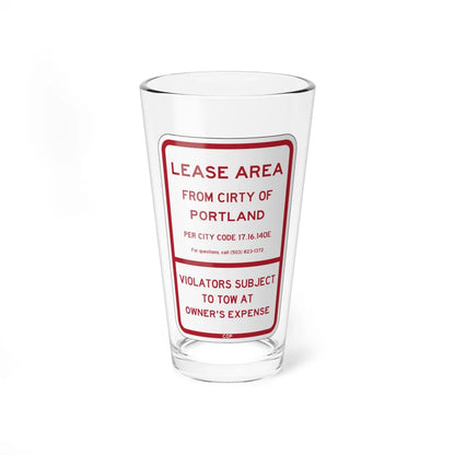 PBOT Road sign P4492 (Oregon) (Road Sign) Pint Glass 16oz 16oz - Go Mug Yourself