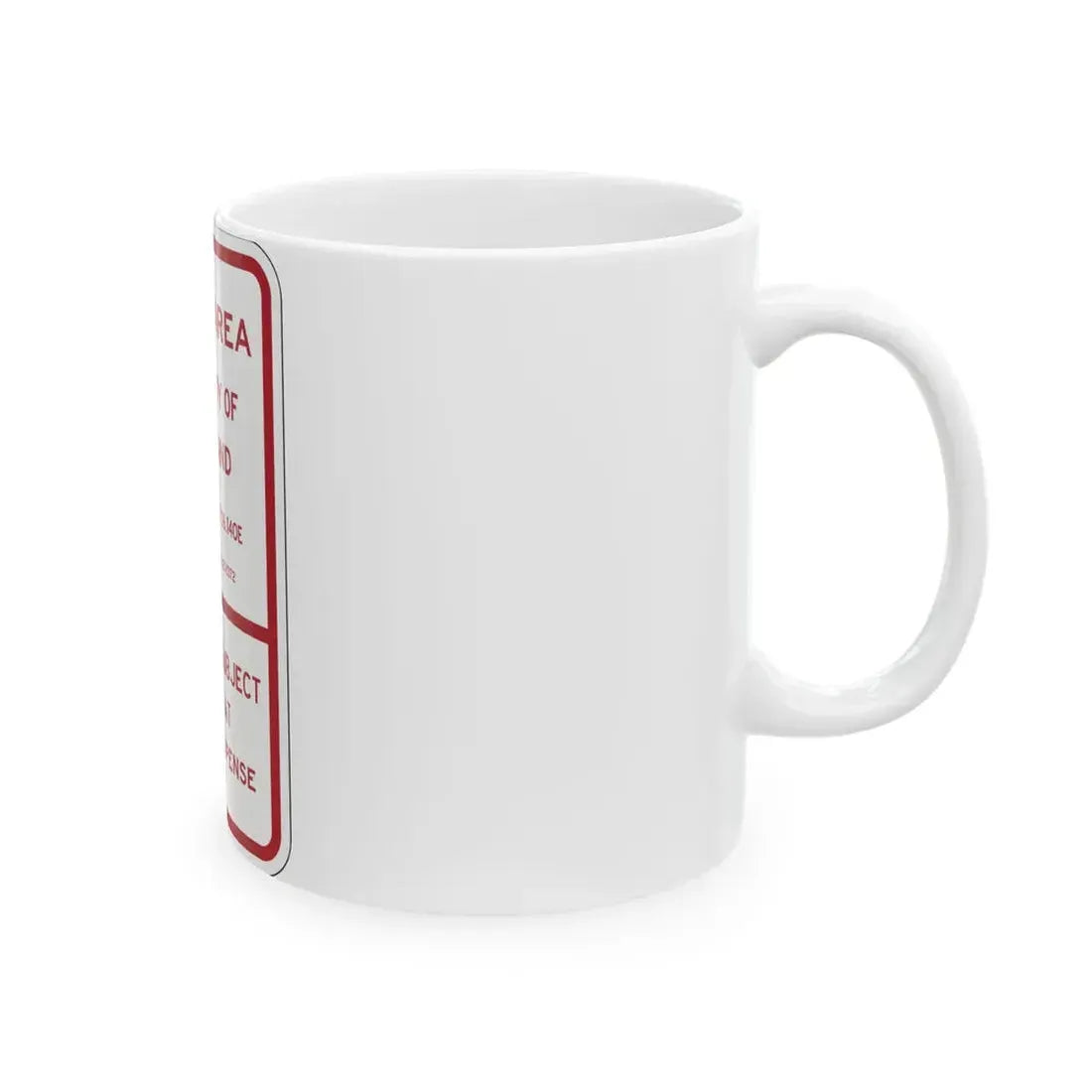 PBOT Road sign P4492 (Oregon) (Road Sign) White Coffee Mug - Go Mug Yourself