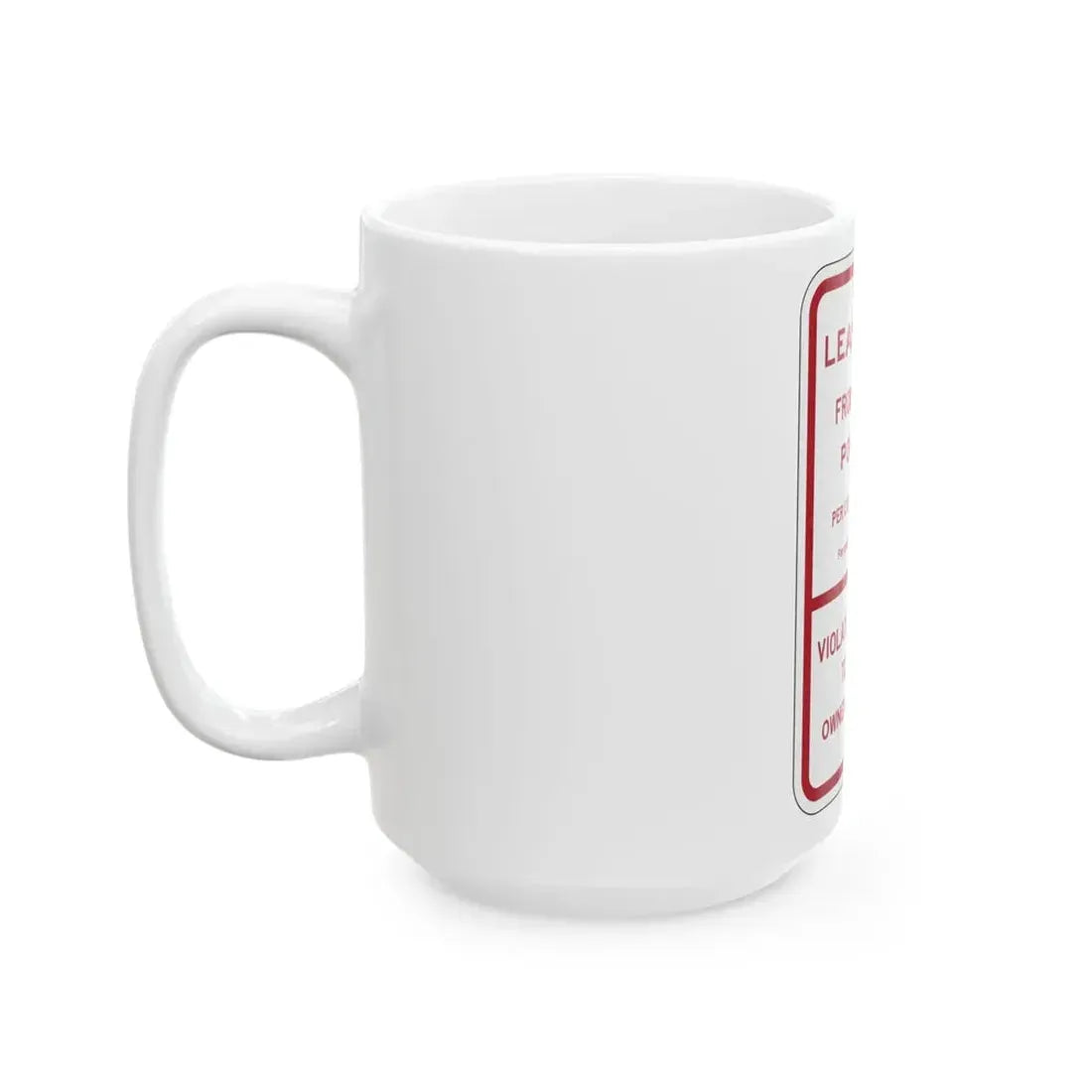 PBOT Road sign P4492 (Oregon) (Road Sign) White Coffee Mug - Go Mug Yourself