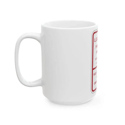 PBOT Road sign P4492 (Oregon) (Road Sign) White Coffee Mug - Go Mug Yourself