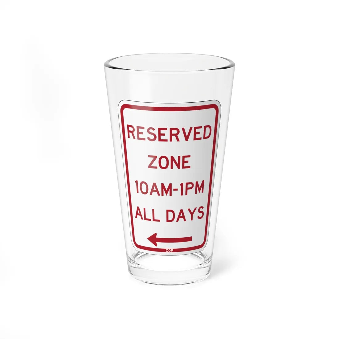 PBOT Road sign P4500AL (Oregon) (Road Sign) Pint Glass 16oz 16oz - Go Mug Yourself