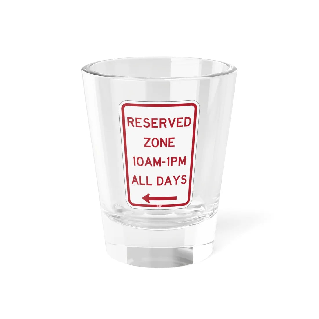 PBOT Road sign P4500AL (Oregon) (Road Sign) Shot Glass 1.5oz 1.5oz - Go Mug Yourself