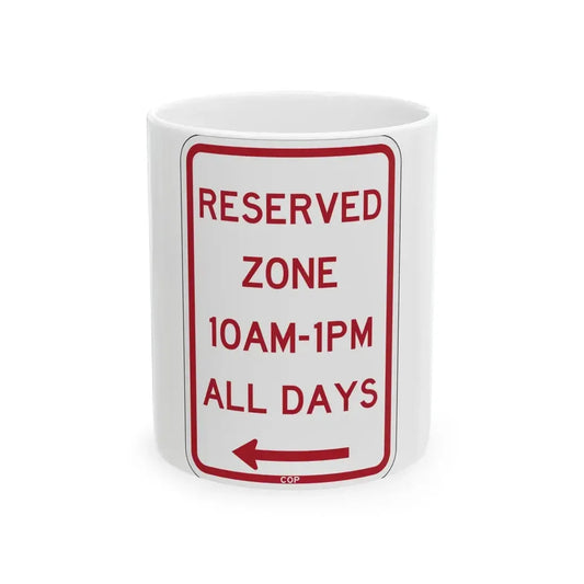 PBOT Road sign P4500AL (Oregon) (Road Sign) White Coffee Mug 11oz - Go Mug Yourself