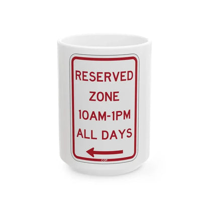 PBOT Road sign P4500AL (Oregon) (Road Sign) White Coffee Mug 15oz - Go Mug Yourself