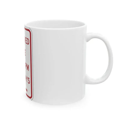 PBOT Road sign P4500AL (Oregon) (Road Sign) White Coffee Mug - Go Mug Yourself