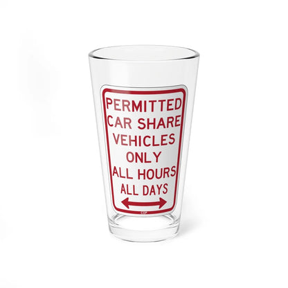 PBOT Road sign P4500D (Oregon) (Road Sign) Pint Glass 16oz 16oz - Go Mug Yourself