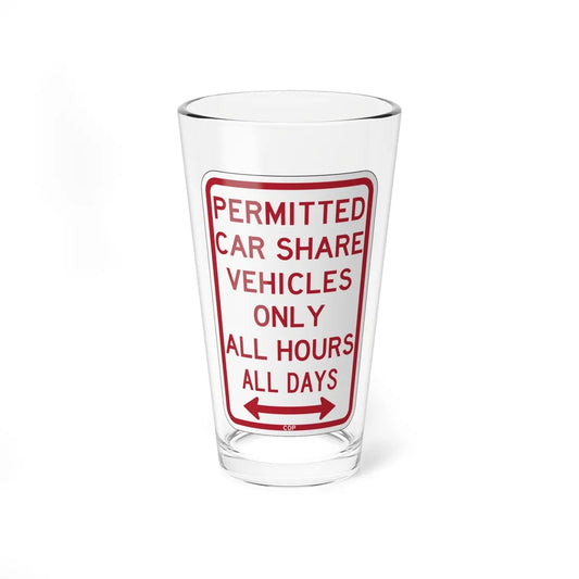 PBOT Road sign P4500D (Oregon) (Road Sign) Pint Glass 16oz 16oz - Go Mug Yourself