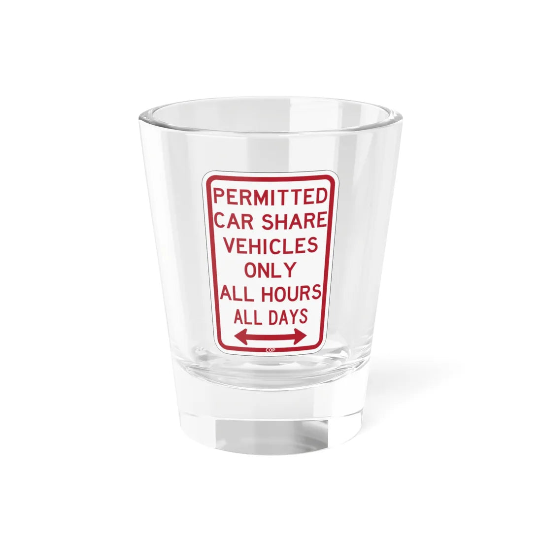 PBOT Road sign P4500D (Oregon) (Road Sign) Shot Glass 1.5oz 1.5oz - Go Mug Yourself