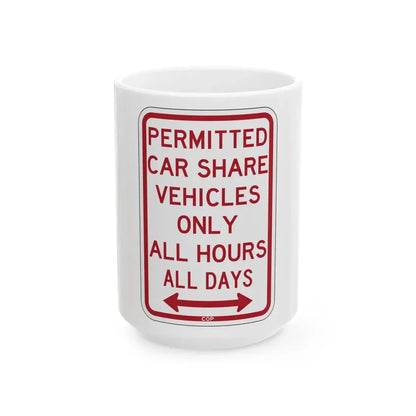 PBOT Road sign P4500D (Oregon) (Road Sign) White Coffee Mug 15oz - Go Mug Yourself