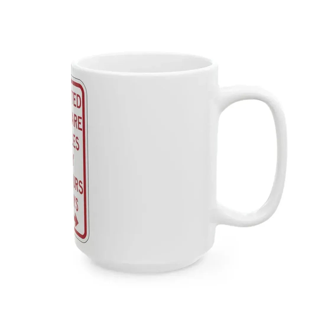 PBOT Road sign P4500D (Oregon) (Road Sign) White Coffee Mug - Go Mug Yourself