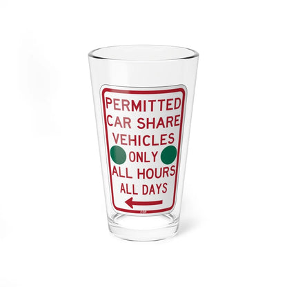 PBOT Road sign P4500L-G (Oregon) (Road Sign) Pint Glass 16oz 16oz - Go Mug Yourself