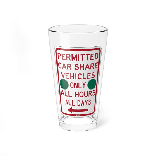PBOT Road sign P4500L-G (Oregon) (Road Sign) Pint Glass 16oz 16oz - Go Mug Yourself
