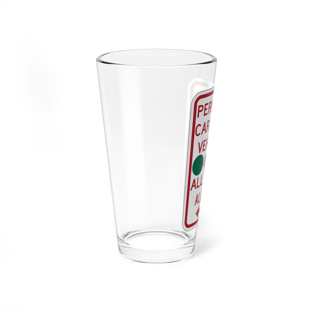 PBOT Road sign P4500L-G (Oregon) (Road Sign) Pint Glass 16oz - Go Mug Yourself