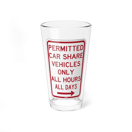 PBOT Road sign P4500L (Oregon) (Road Sign) Pint Glass 16oz 16oz - Go Mug Yourself