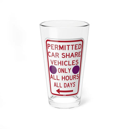 PBOT Road sign P4500L-P (Oregon) (Road Sign) Pint Glass 16oz 16oz - Go Mug Yourself
