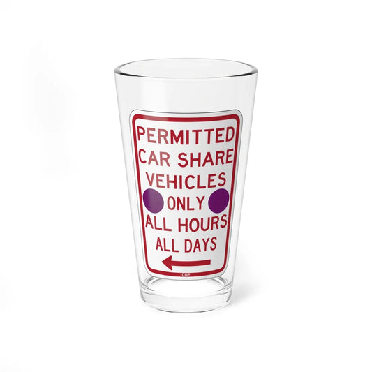 PBOT Road sign P4500L-P (Oregon) (Road Sign) Pint Glass 16oz 16oz - Go Mug Yourself