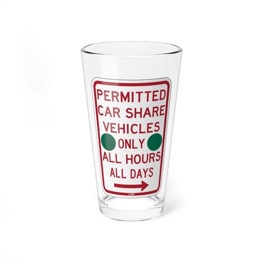 PBOT Road sign P4500R-G (Oregon) (Road Sign) Pint Glass 16oz 16oz - Go Mug Yourself