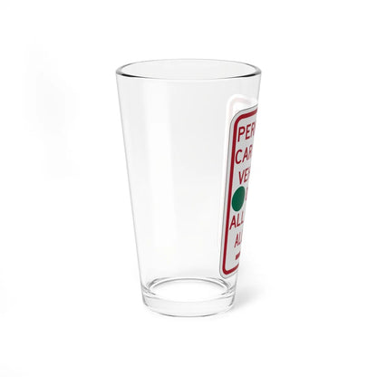 PBOT Road sign P4500R-G (Oregon) (Road Sign) Pint Glass 16oz - Go Mug Yourself