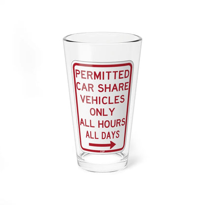 PBOT Road sign P4500R (Oregon) (Road Sign) Pint Glass 16oz 16oz - Go Mug Yourself