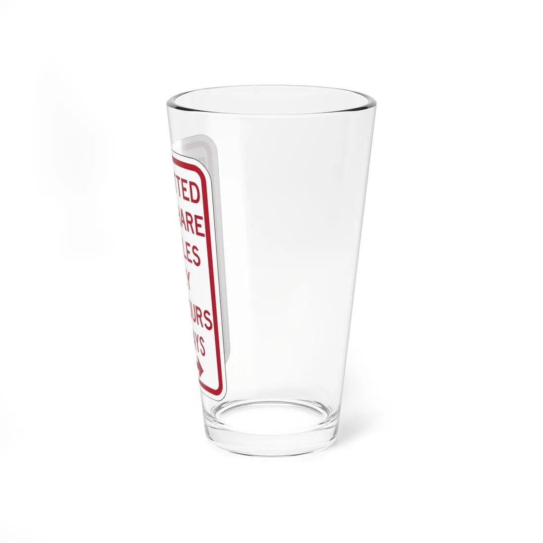 PBOT Road sign P4500R (Oregon) (Road Sign) Pint Glass 16oz - Go Mug Yourself