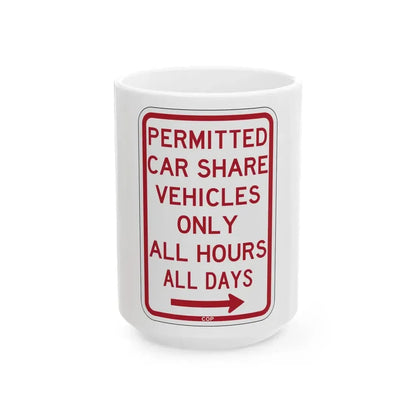 PBOT Road sign P4500R (Oregon) (Road Sign) White Coffee Mug 15oz - Go Mug Yourself