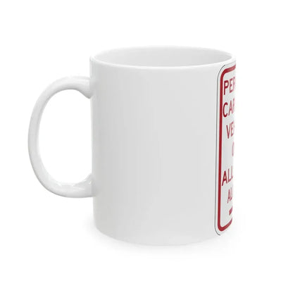 PBOT Road sign P4500R (Oregon) (Road Sign) White Coffee Mug - Go Mug Yourself