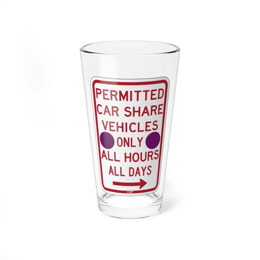 PBOT Road sign P4500R-P (Oregon) (Road Sign) Pint Glass 16oz 16oz - Go Mug Yourself
