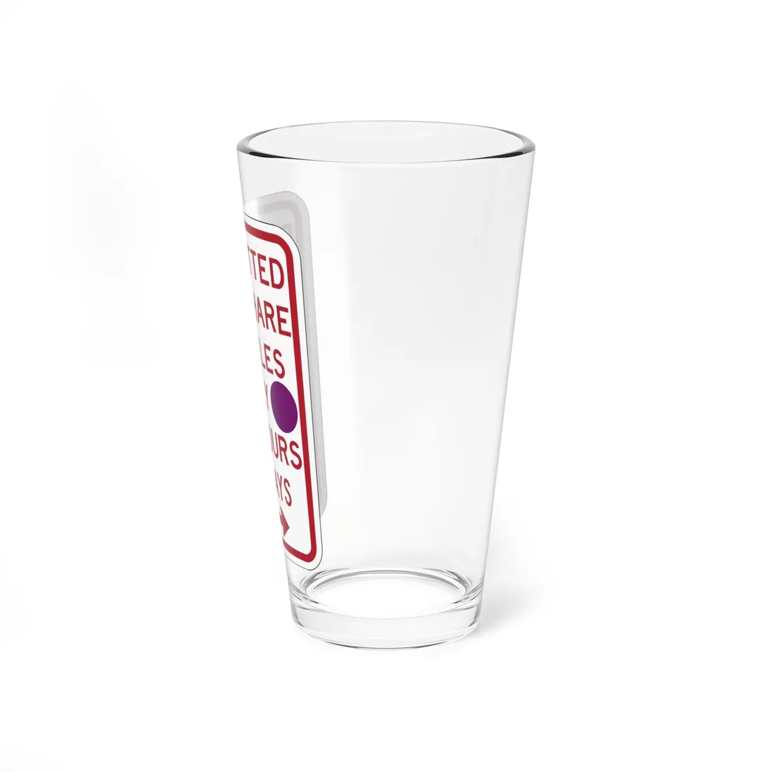 PBOT Road sign P4500R-P (Oregon) (Road Sign) Pint Glass 16oz - Go Mug Yourself