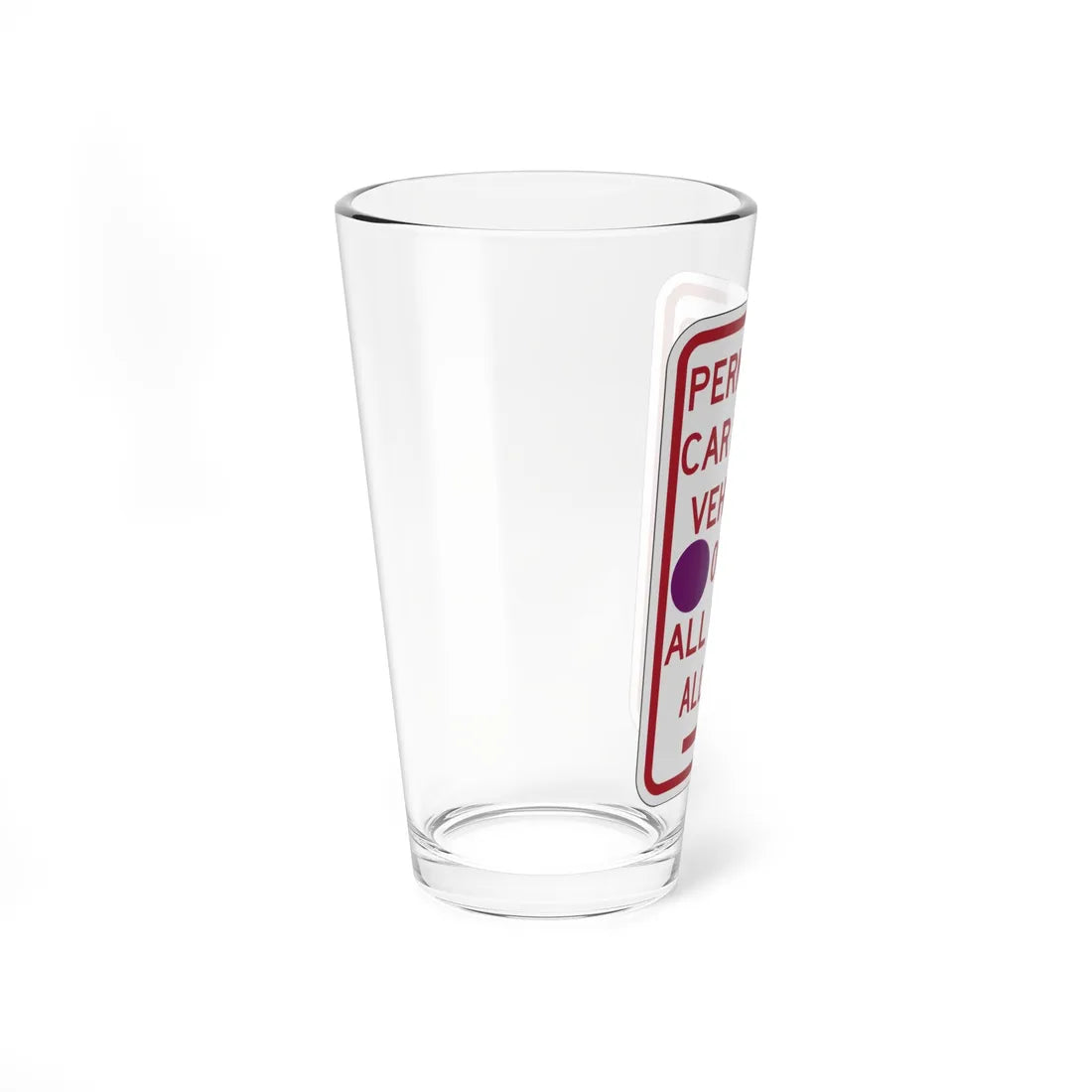 PBOT Road sign P4500R-P (Oregon) (Road Sign) Pint Glass 16oz - Go Mug Yourself