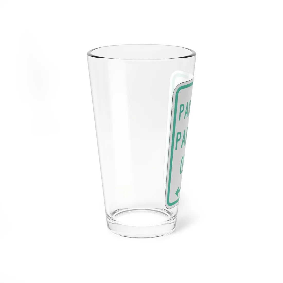 PBOT Road sign P4600D (Oregon) (Road Sign) Pint Glass 16oz - Go Mug Yourself