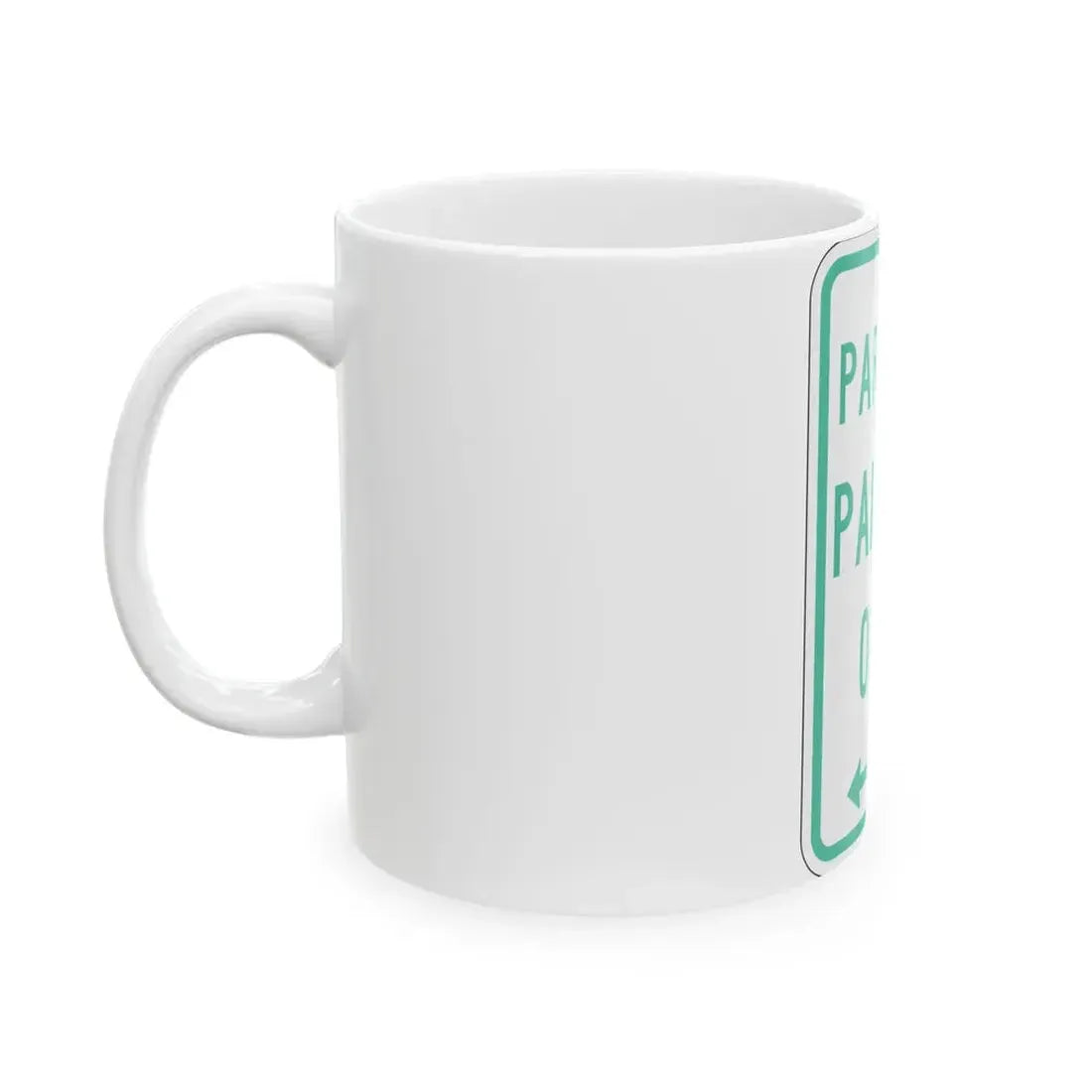 PBOT Road sign P4600D (Oregon) (Road Sign) White Coffee Mug - Go Mug Yourself