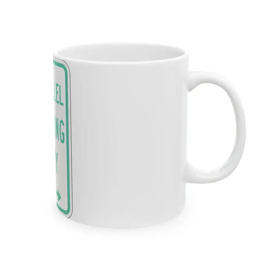 PBOT Road sign P4600D (Oregon) (Road Sign) White Coffee Mug - Go Mug Yourself