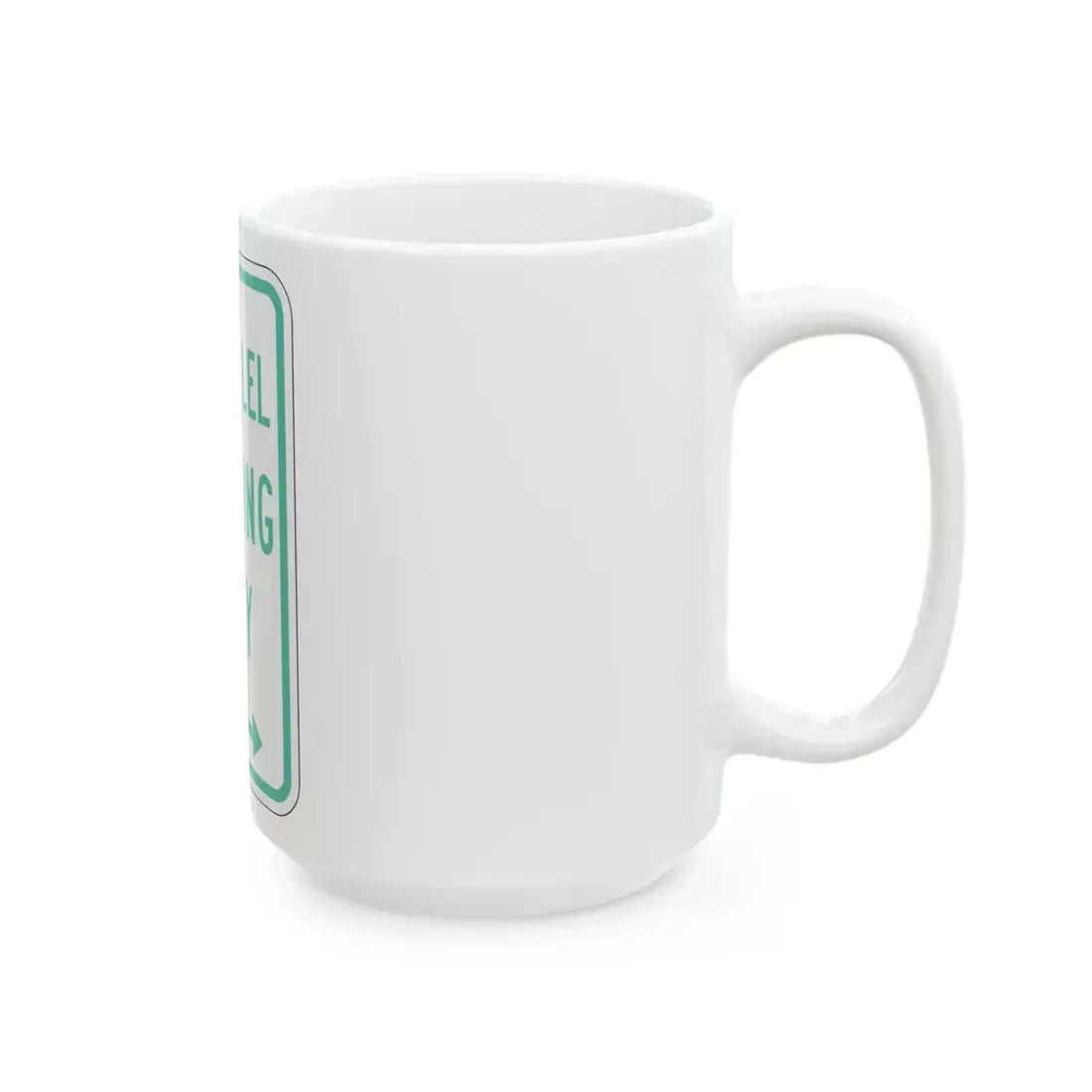 PBOT Road sign P4600D (Oregon) (Road Sign) White Coffee Mug - Go Mug Yourself