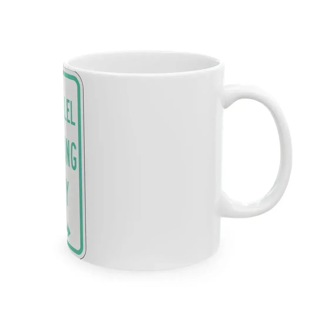 PBOT Road sign P4600L (Oregon) (Road Sign) White Coffee Mug - Go Mug Yourself