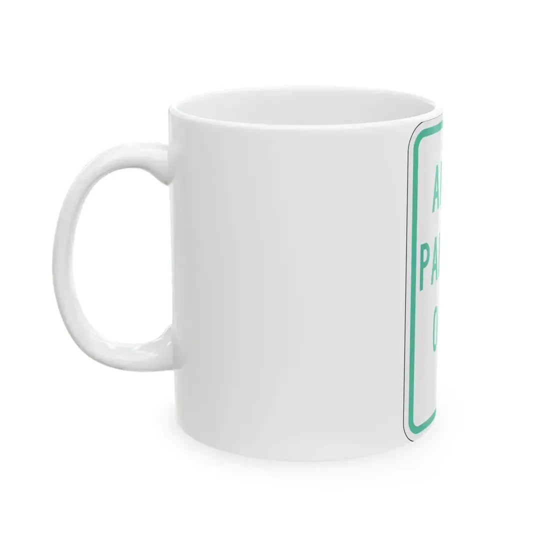 PBOT Road sign P4620 (Oregon) (Road Sign) White Coffee Mug - Go Mug Yourself