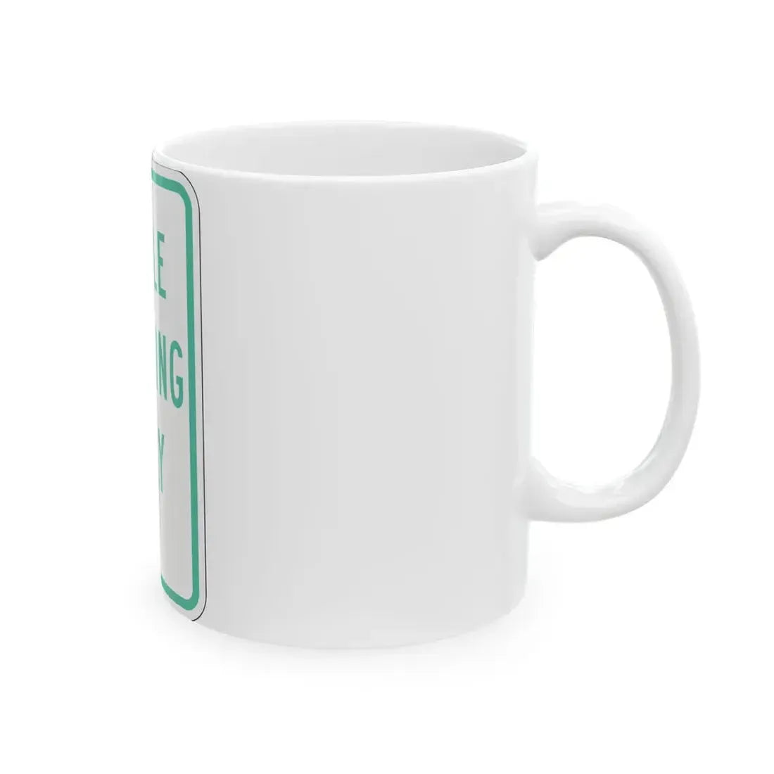 PBOT Road sign P4620 (Oregon) (Road Sign) White Coffee Mug - Go Mug Yourself
