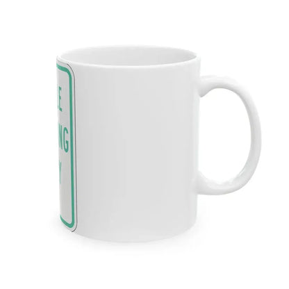 PBOT Road sign P4620 (Oregon) (Road Sign) White Coffee Mug - Go Mug Yourself