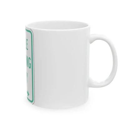PBOT Road sign P4620D (Oregon) (Road Sign) White Coffee Mug - Go Mug Yourself