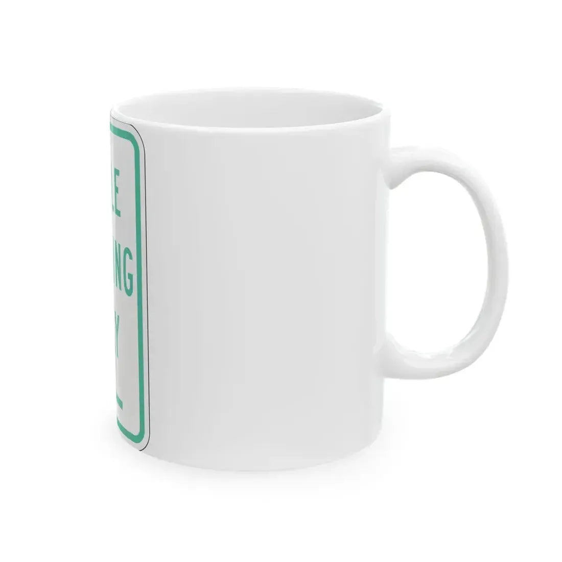 PBOT Road sign P4620L (Oregon) (Road Sign) White Coffee Mug - Go Mug Yourself
