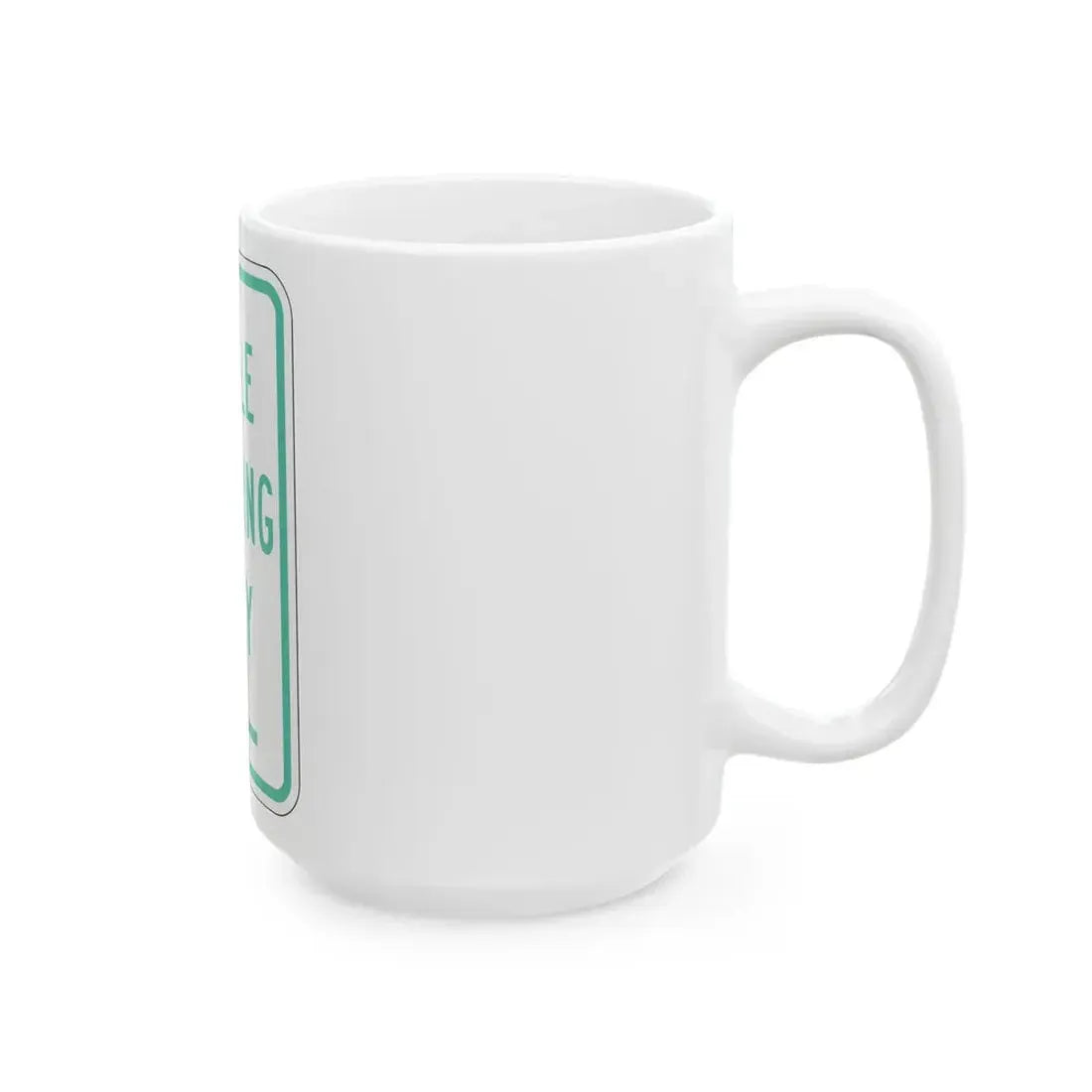PBOT Road sign P4620L (Oregon) (Road Sign) White Coffee Mug - Go Mug Yourself