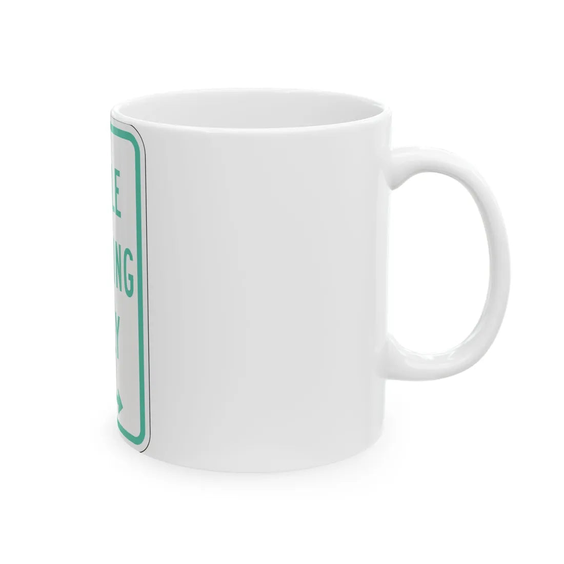 PBOT Road sign P4620R (Oregon) (Road Sign) White Coffee Mug - Go Mug Yourself