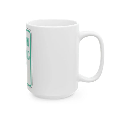 PBOT Road sign P4640 (Oregon) (Road Sign) White Coffee Mug - Go Mug Yourself