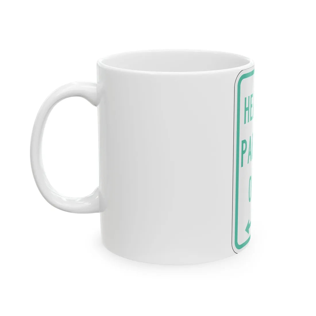 PBOT Road sign P4640D (Oregon) (Road Sign) White Coffee Mug - Go Mug Yourself