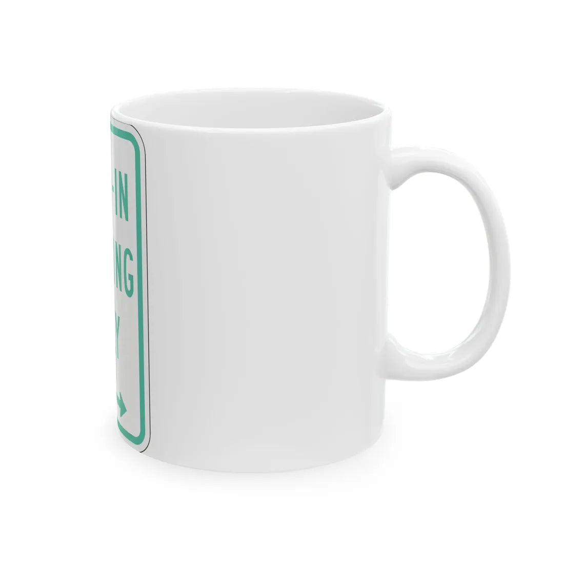 PBOT Road sign P4640D (Oregon) (Road Sign) White Coffee Mug - Go Mug Yourself
