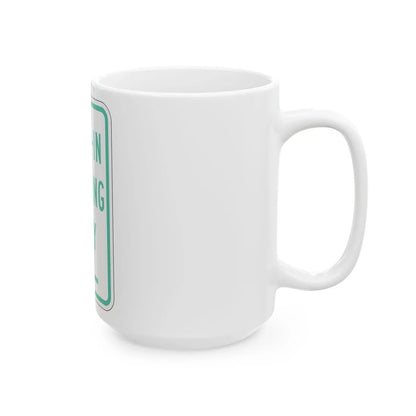 PBOT Road sign P4640L (Oregon) (Road Sign) White Coffee Mug - Go Mug Yourself