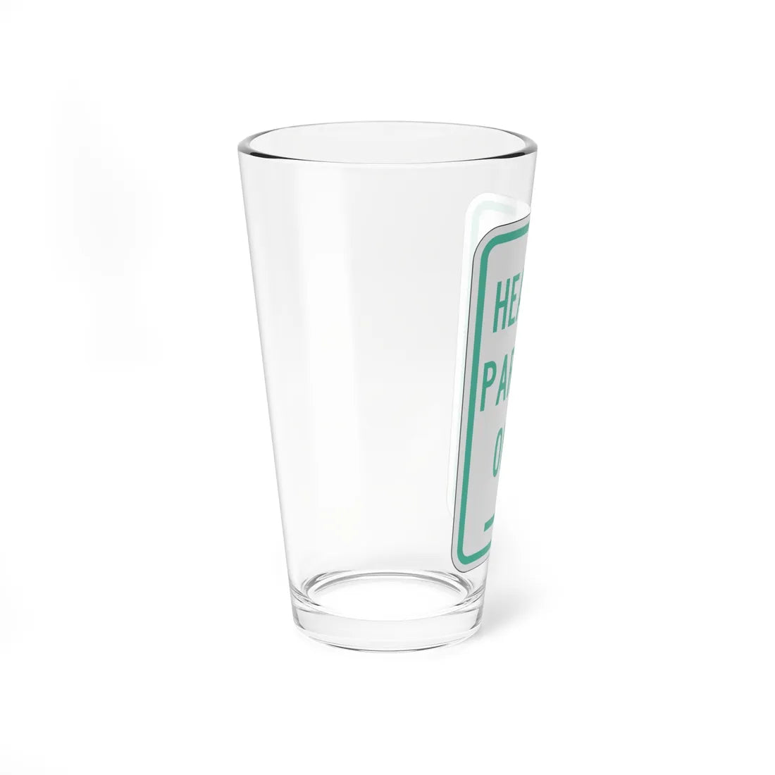 PBOT Road sign P4640R (Oregon) (Road Sign) Pint Glass 16oz - Go Mug Yourself