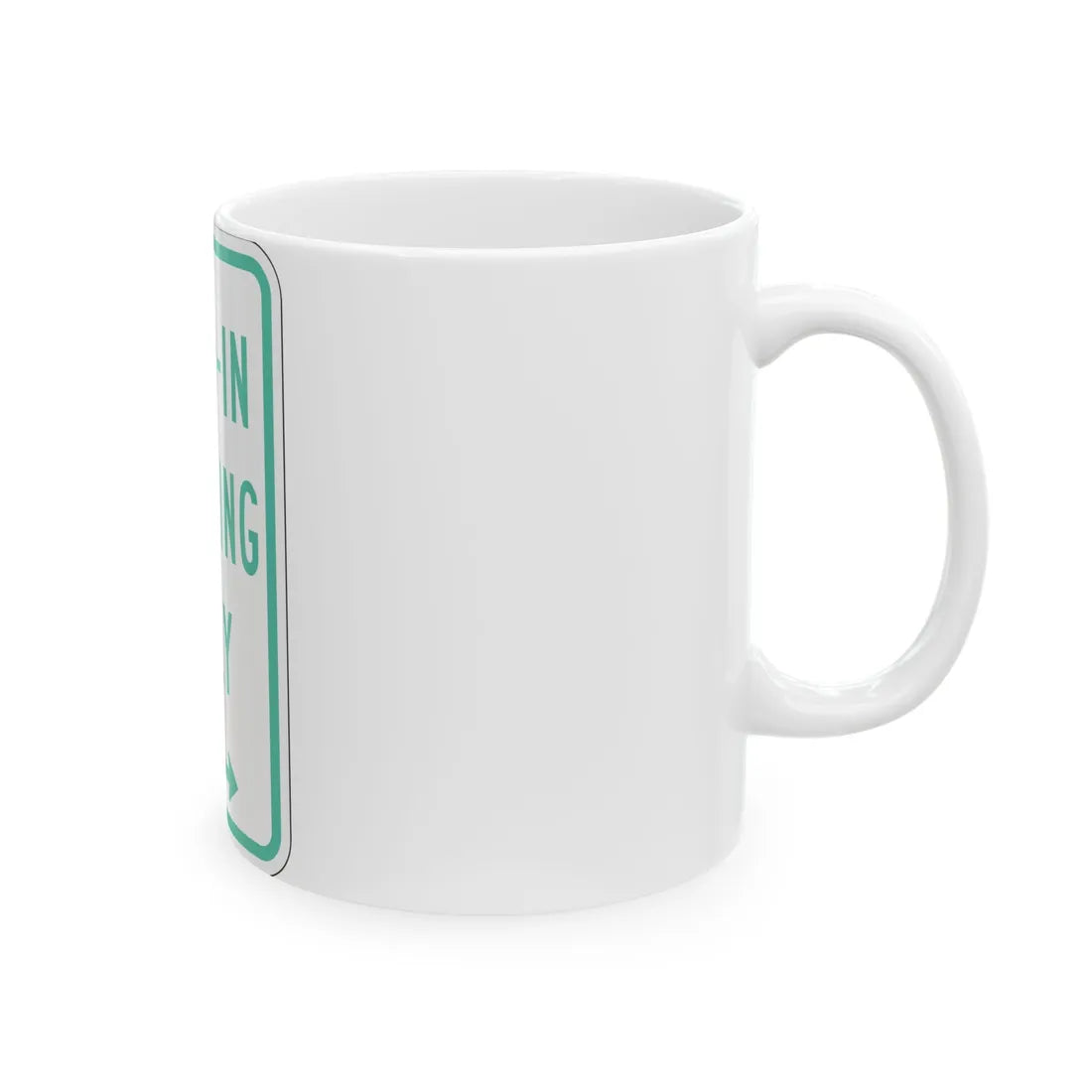 PBOT Road sign P4640R (Oregon) (Road Sign) White Coffee Mug - Go Mug Yourself