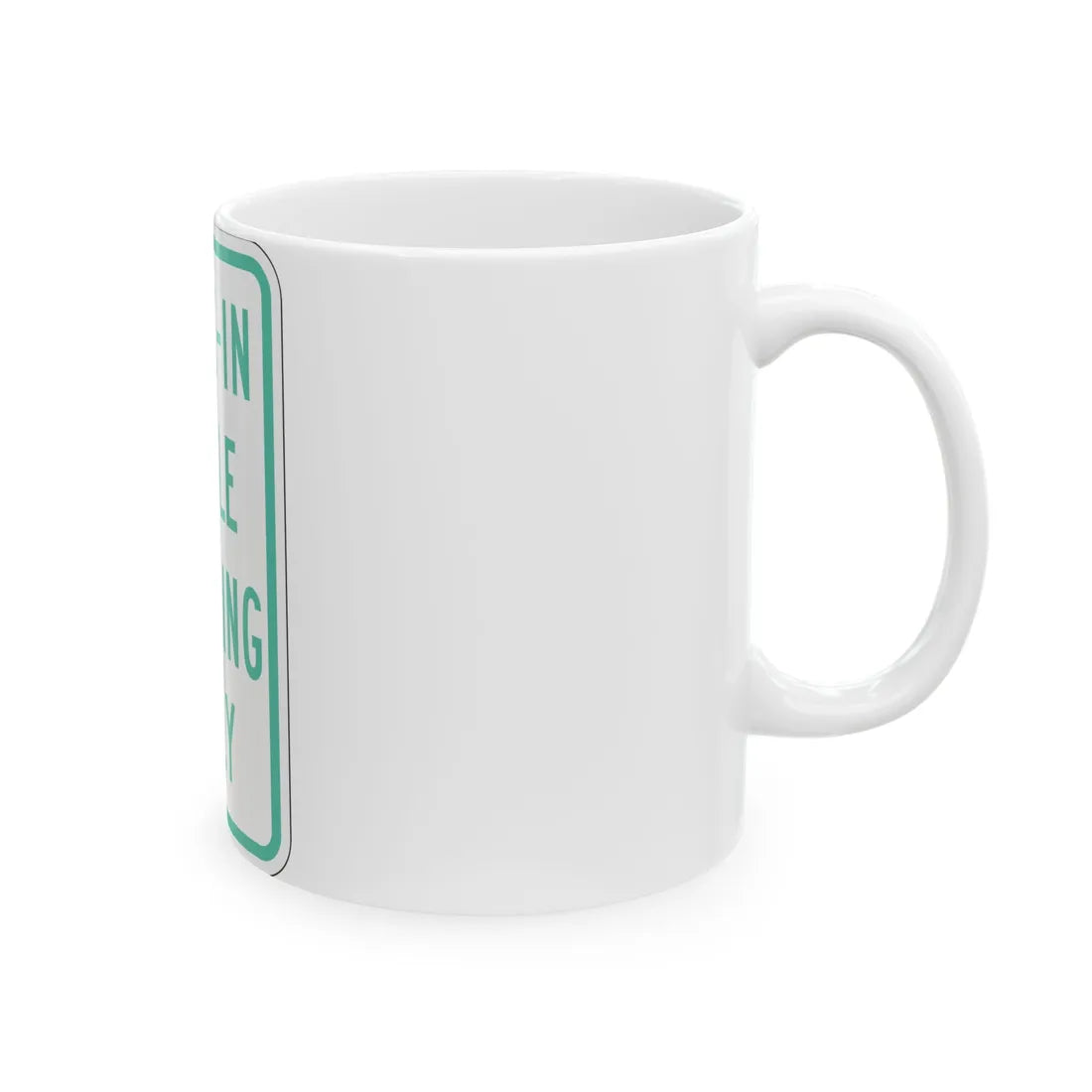 PBOT Road sign P4645 (Oregon) (Road Sign) White Coffee Mug - Go Mug Yourself