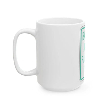 PBOT Road sign P4645 (Oregon) (Road Sign) White Coffee Mug - Go Mug Yourself